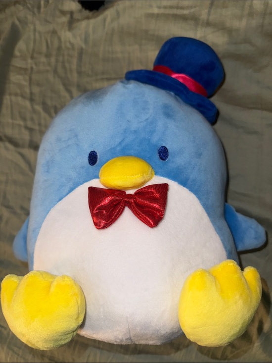Squishmallows Other - Squishmallows Blue White Yellow Penguin with Red Bow Tie and Blue Top Hat